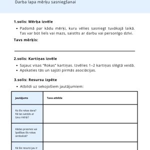 ROKAS - DARBA LAPA MĒRĶU SASNIEGŠANAI