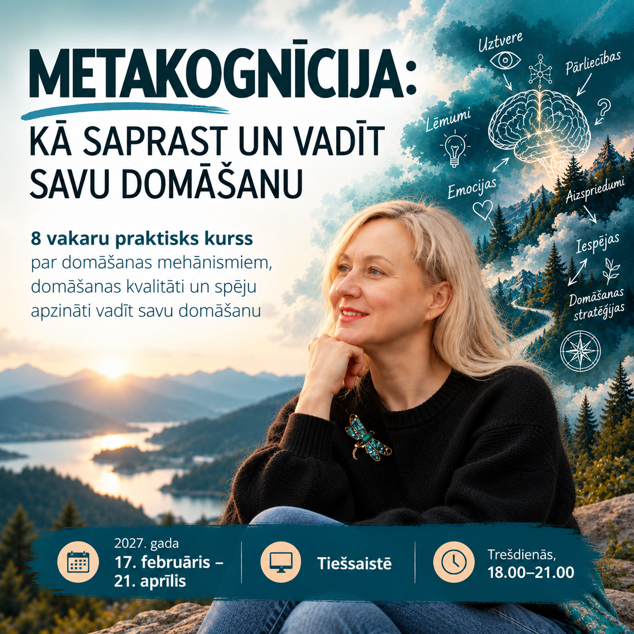 Metakognīcijas kurss: kā saprast un vadīt savu domāšanu